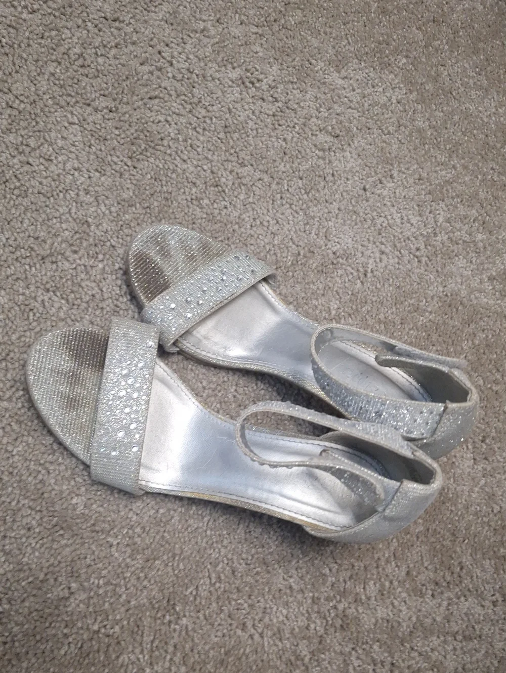 Silver Heels Size 2